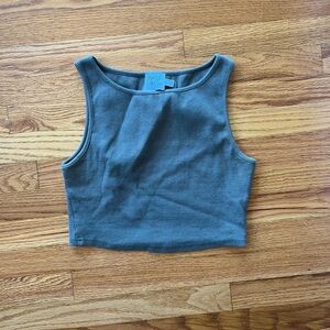 Princess Polly Olive Crop Top